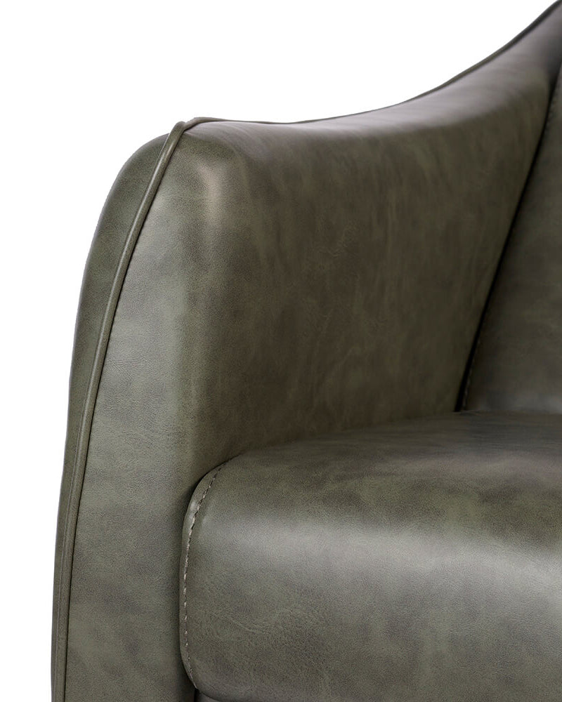 Hazel Sage - Grøn vaskestol - Sort kumme